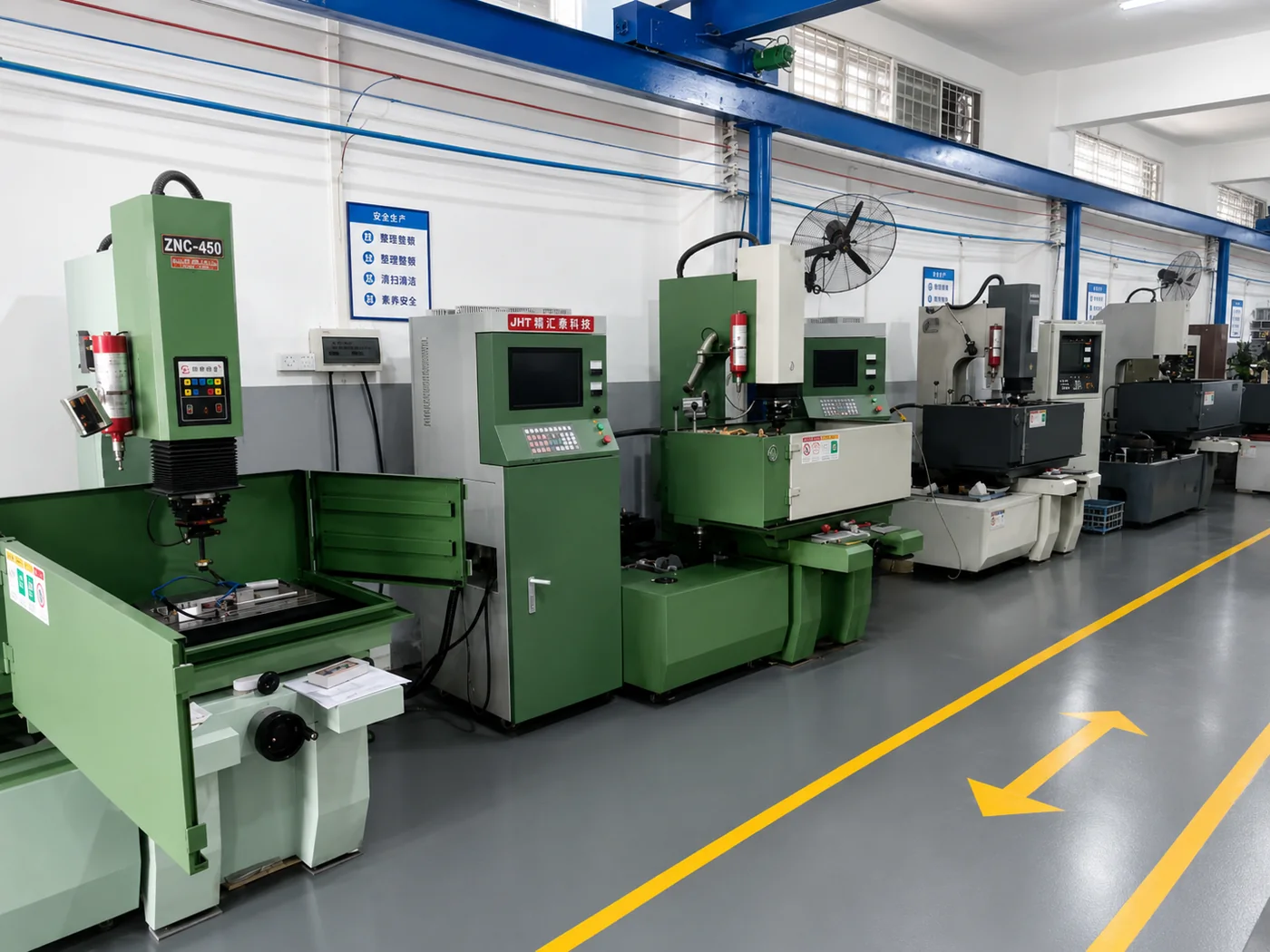 EDM machining equipment in Yuming Molding mold workshop
