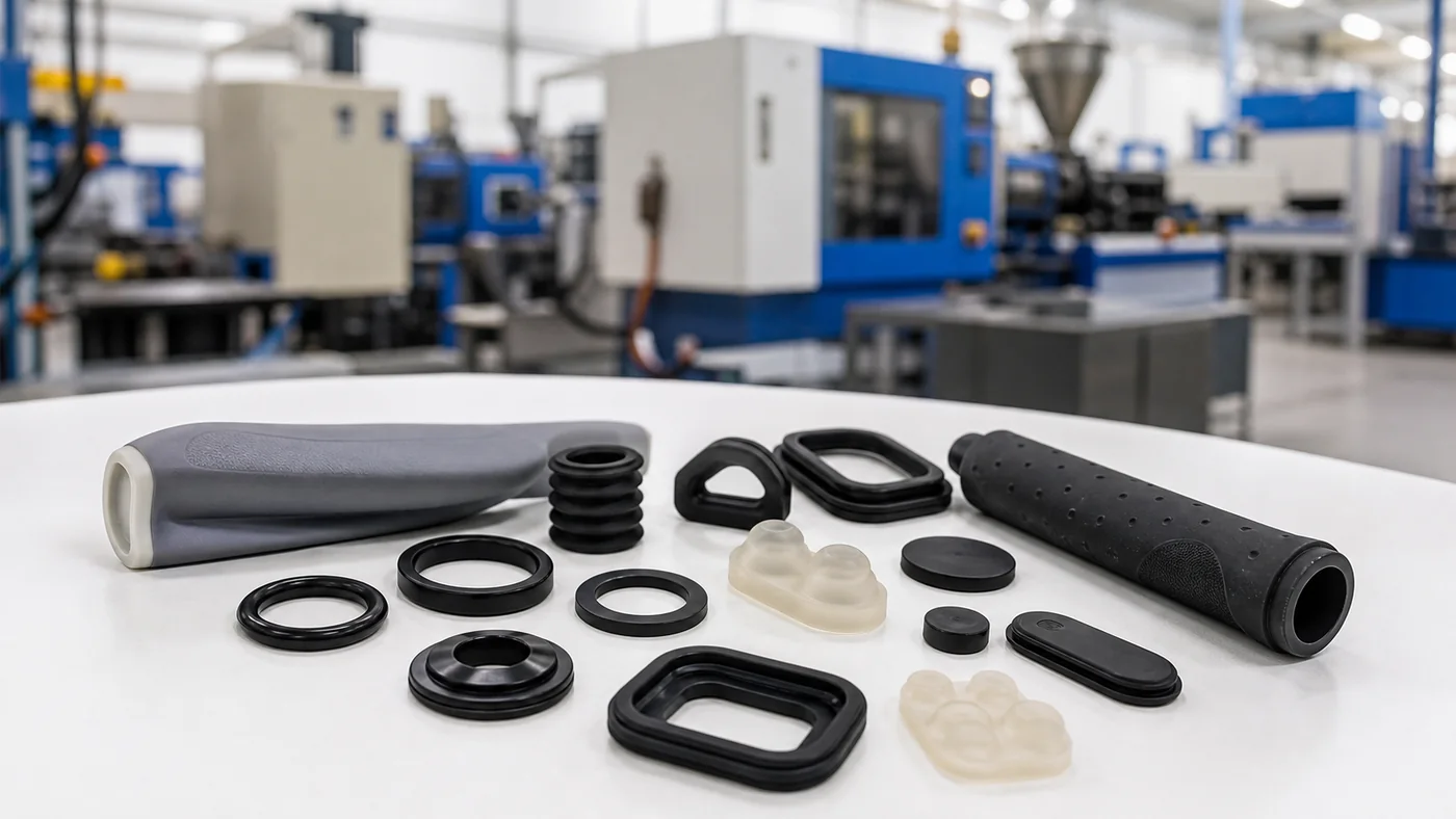 TPU and TPE flexible sealing injection molded parts